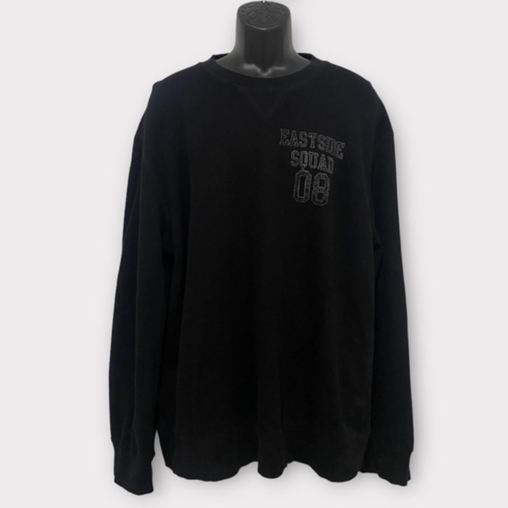 Tommy Hilfiger Black Eastside Squad 08 Long Sleeve Thick Knit Top Size XXL